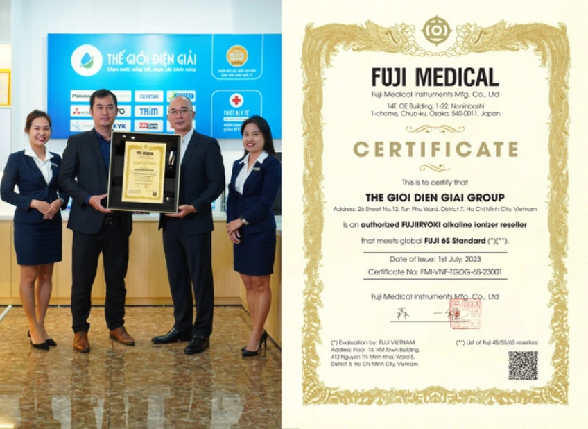 Thế Giới Điện Giải là đơn vị bán lẻ sản phẩm Fujiiryoki chính hãng, đạt chuẩn Fuji 6S.