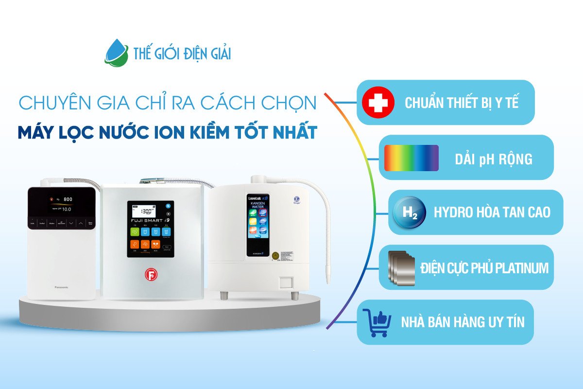 Tiêu chí chọn máy lọc nước điện giải chất lượng