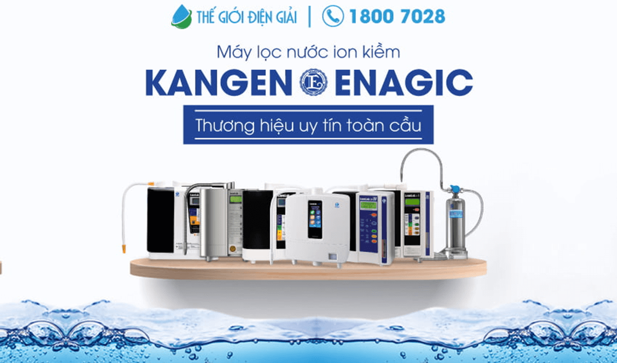 Máy lọc nước điện giải ion kiềm Kangen - Enagic Leveluk được người tiêu dùng trên thế giới tin chọn