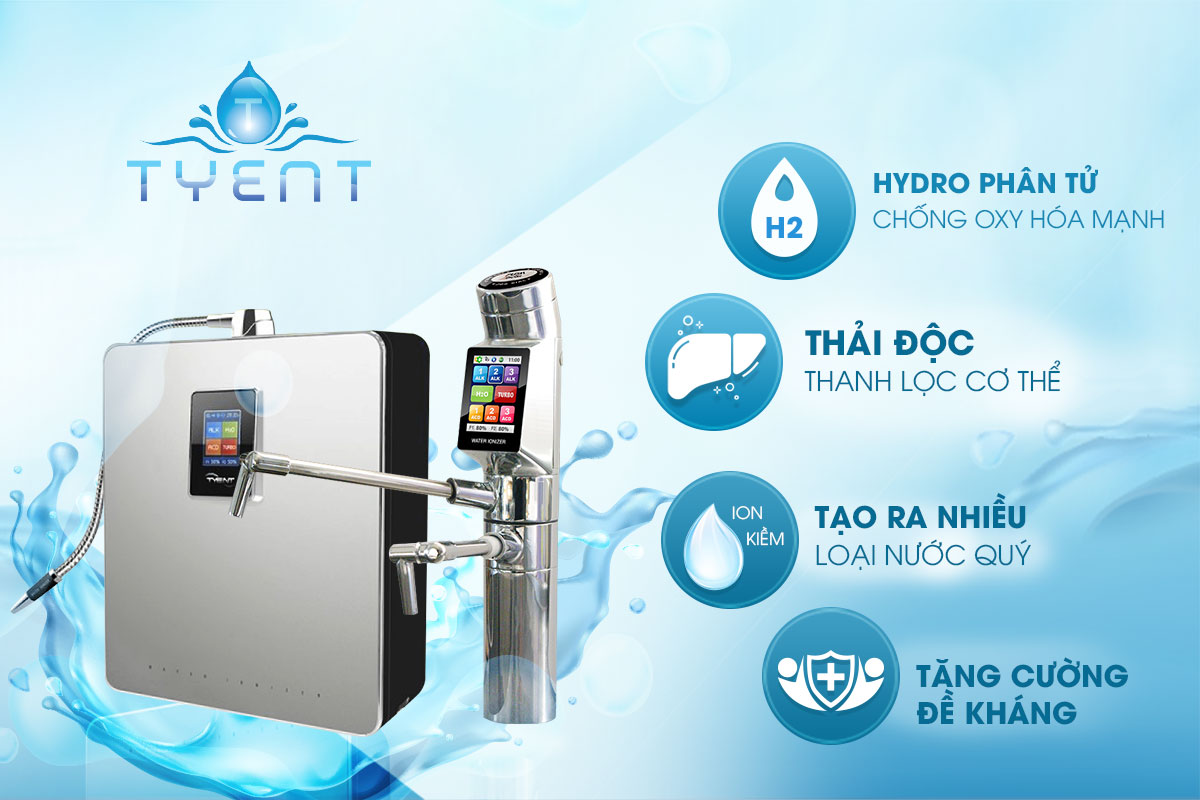 Máy lọc nước điện giải ion kiềm Tyent Hàn Quốc