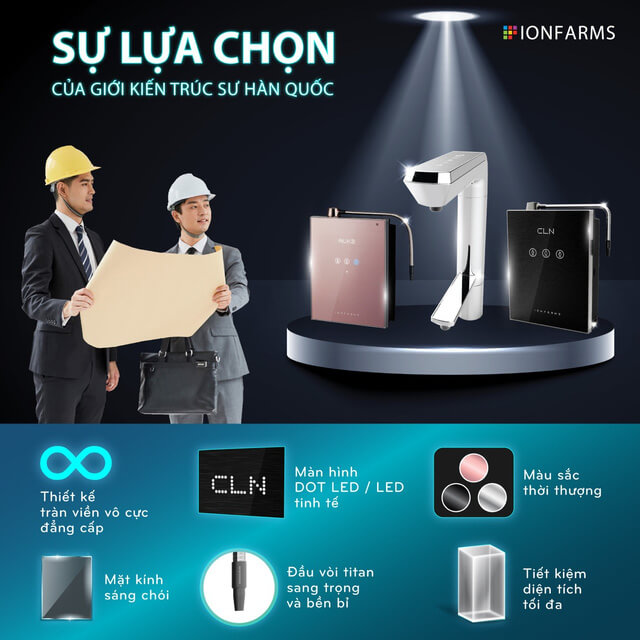 Máy lọc nước điện giải ion kiềm IonFarms Alpha Series giàu Hydro tốt cho sức khỏe