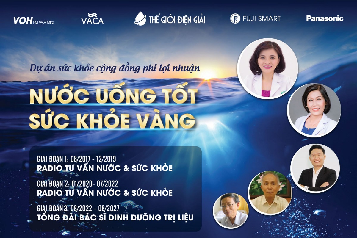 Dự án phi lợi nhuận nước uống tốt sức khỏe vàng