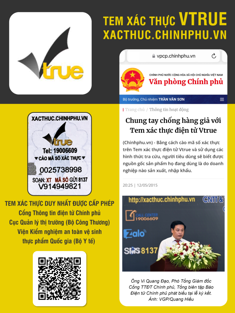 Tem xác thực VTRUE – Tem xác thực Chính phủ