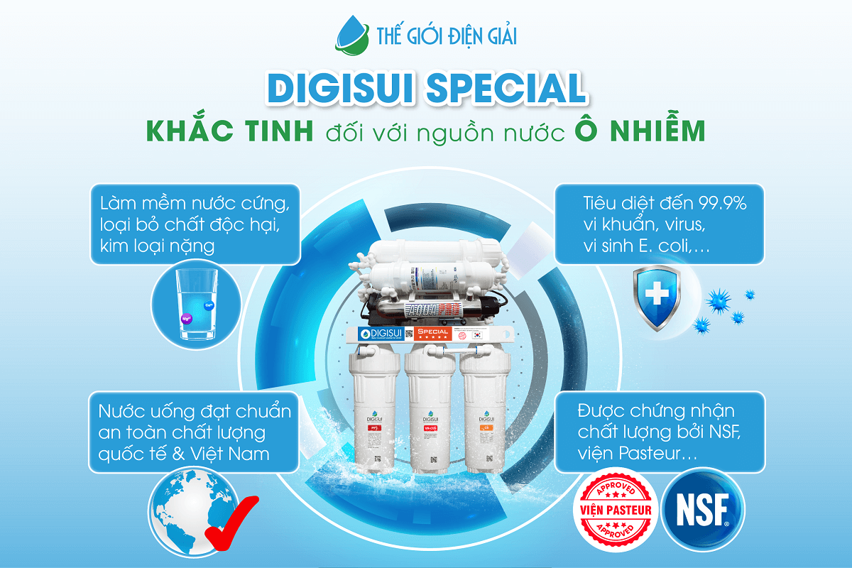 Bộ tiền xử lý Digisui Special - Khắc tinh đối với nguồn nước ô nhiễm