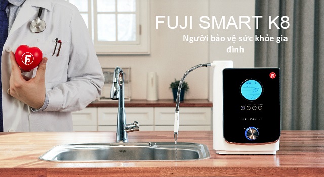 Máy lọc nước iON kiềm Fuji Smart K8 có thể tạo ra 7 loại nước với độ pH ~ 2.5 - 11.0