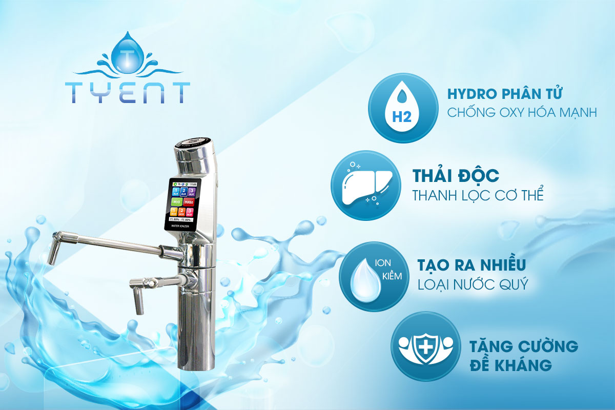 Máy lọc nước điện giải ion kiềm Tyent Uce 9000T có tốt không?