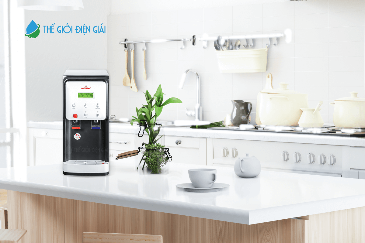 Thiết kế máy lọc nước điện giải ion kiềm nóng lạnh Robot UHC 4911
