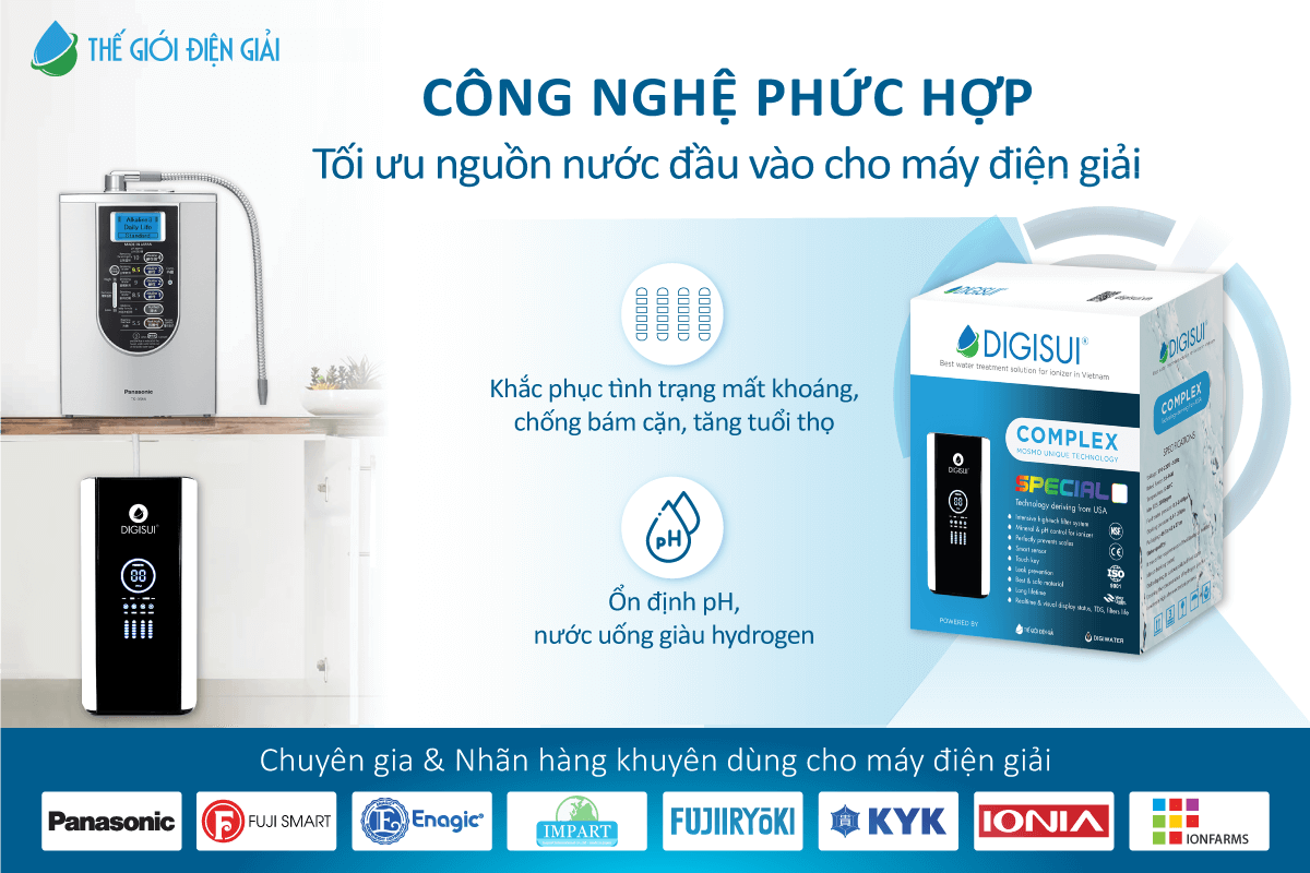 Bộ tiền xử lý nước Digisui Complex Special sử dụng công nghệ phức hợp xử lý tối ưu mọi nguồn nước giếng phức tạp