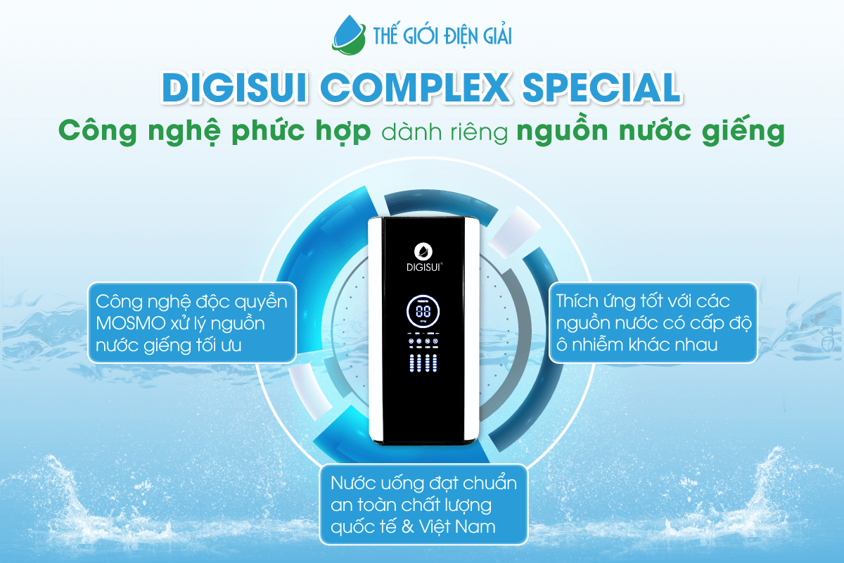 Máy lọc nước DigiSui Complex Special sử dụng công nghệ độc quyền