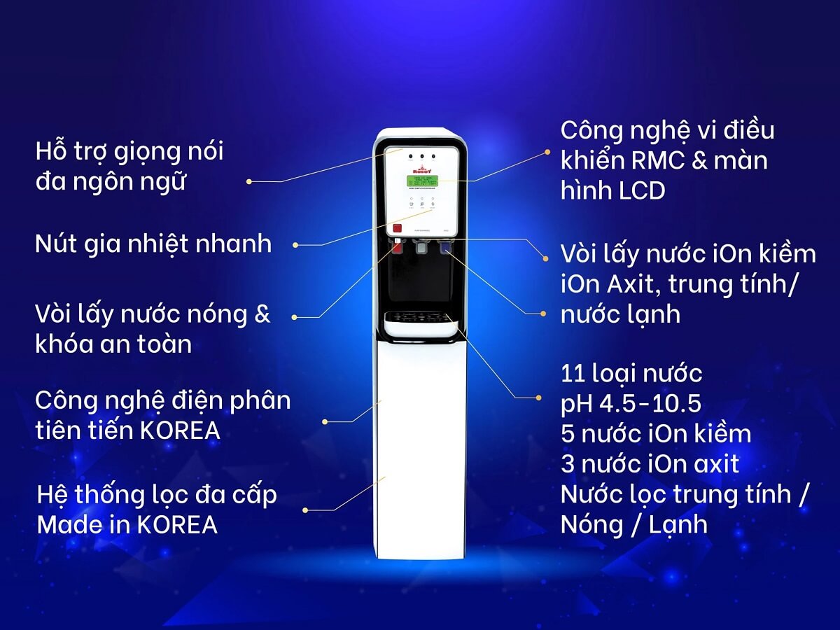 Máy lọc nước điện giải ion kiềm Robot UHC-6711 sử dụng như thế nào?