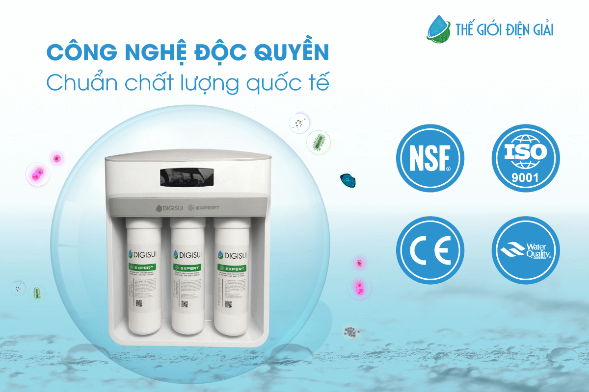 Bộ tiền xử lý nước Digisui Expert đạt chứng nhận chất lượng quốc tế