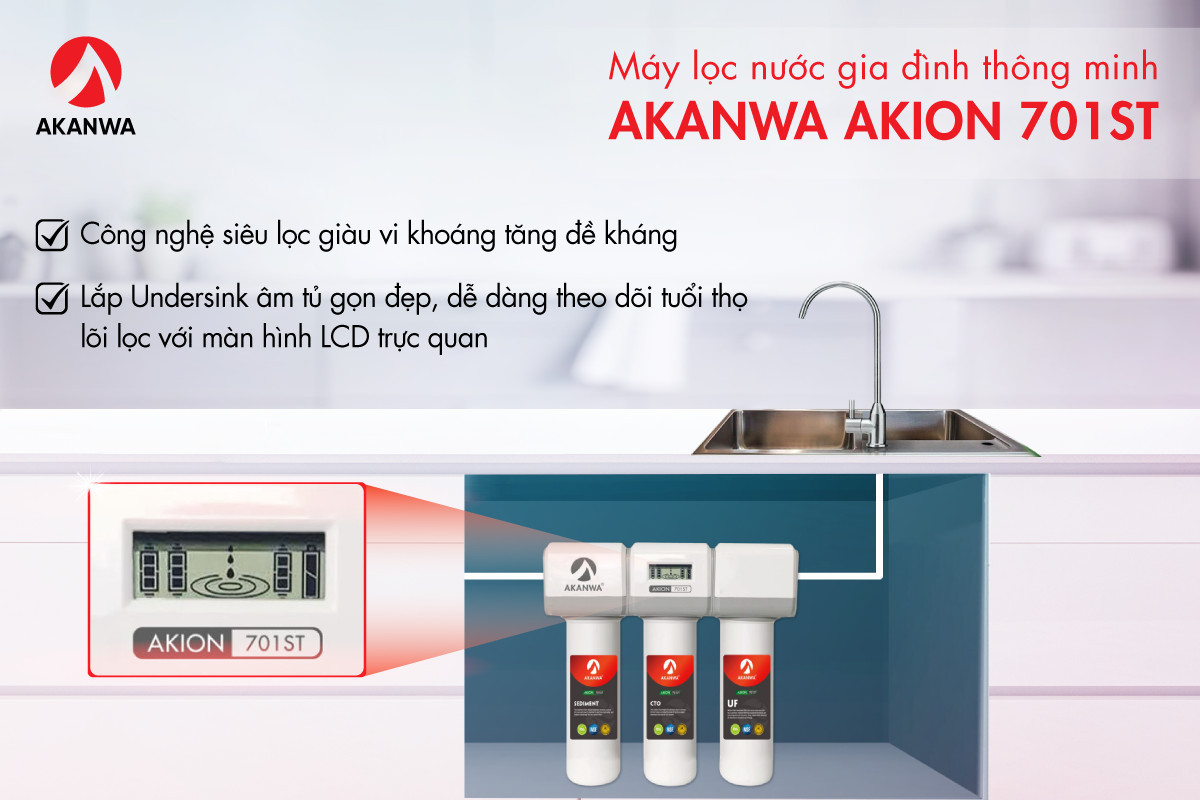 Thiết kế máy lọc nước AKANWA AKION 701ST nhỏ gọn và sang trọng