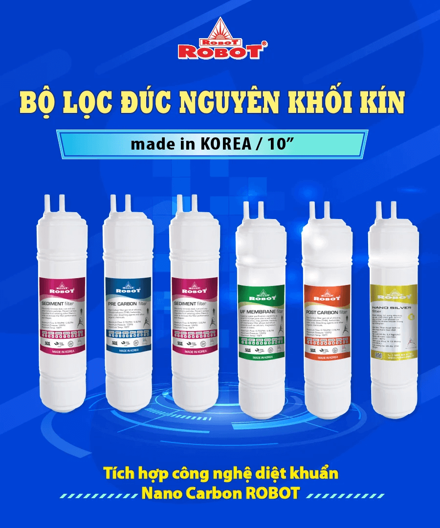 Lõi lọc máy lọc nước điện giải ion kiềm Robot ionKing 711