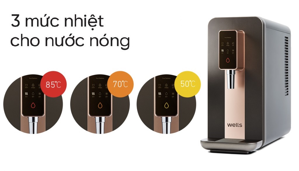 Tạo ra 5 mức nhiệt độ cùng 3 dung tích khác nhau