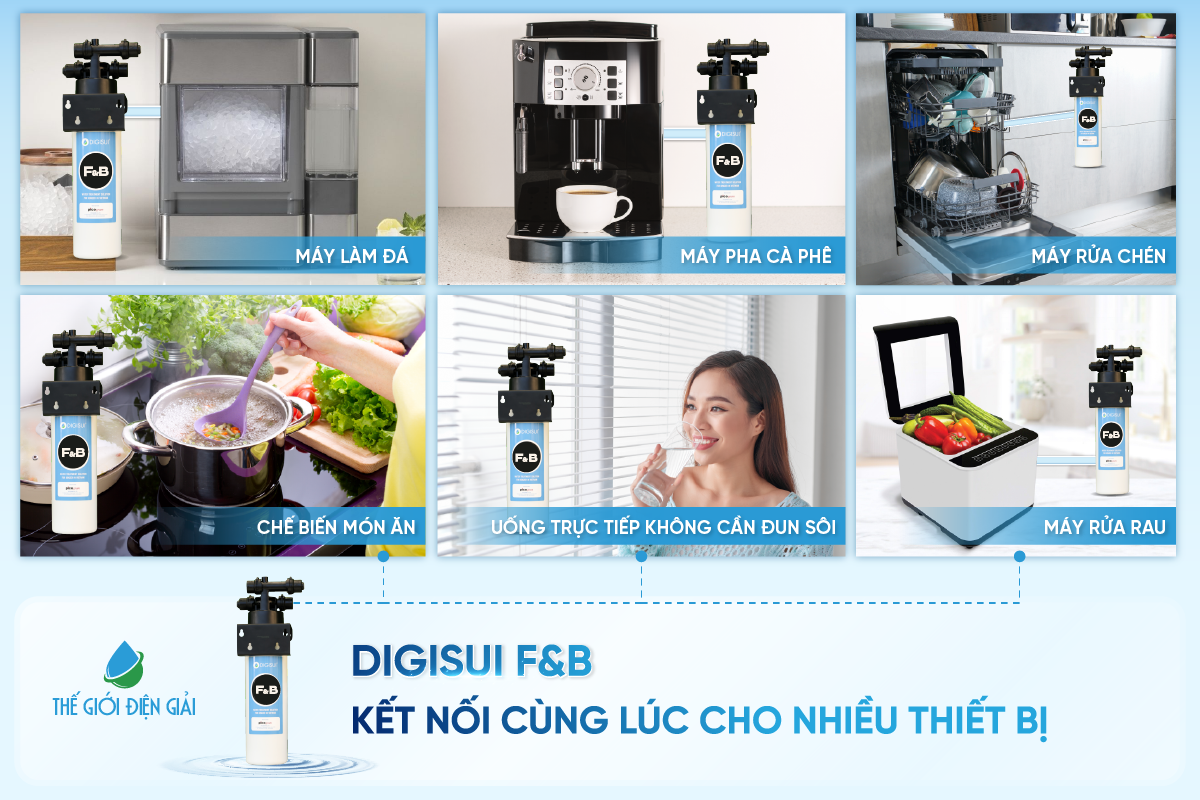 Digisui F&B kết nối cùng lúc nhiều thiết bị