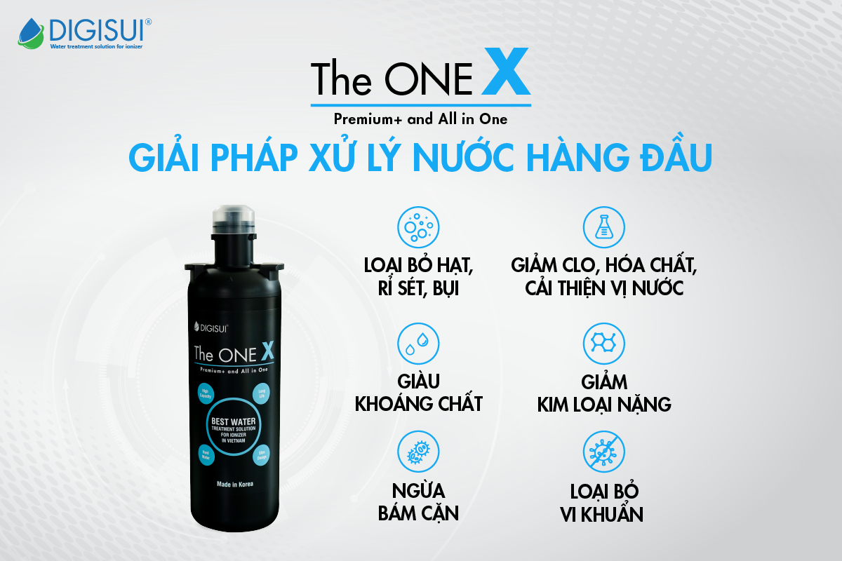 Digisui The ONE X giúp lọc sạch nước hiệu quả nhờ công nghệ KDF
