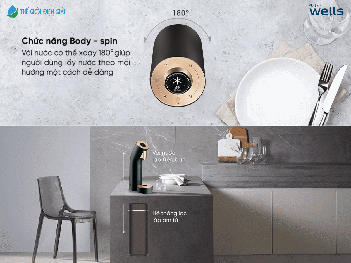 Máy lọc nước Wells The One Matte Black Signature lắp ở đâu đẹp?
