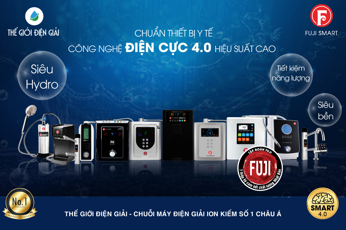 Các dòng máy lọc nước điện giải ion kiềm Fuji Smart 