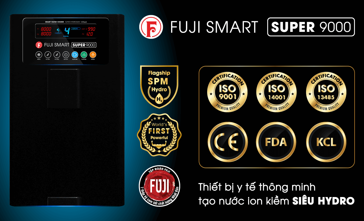 Máy lọc nước điện giải ion kiềm Fuji Smart Super 9000