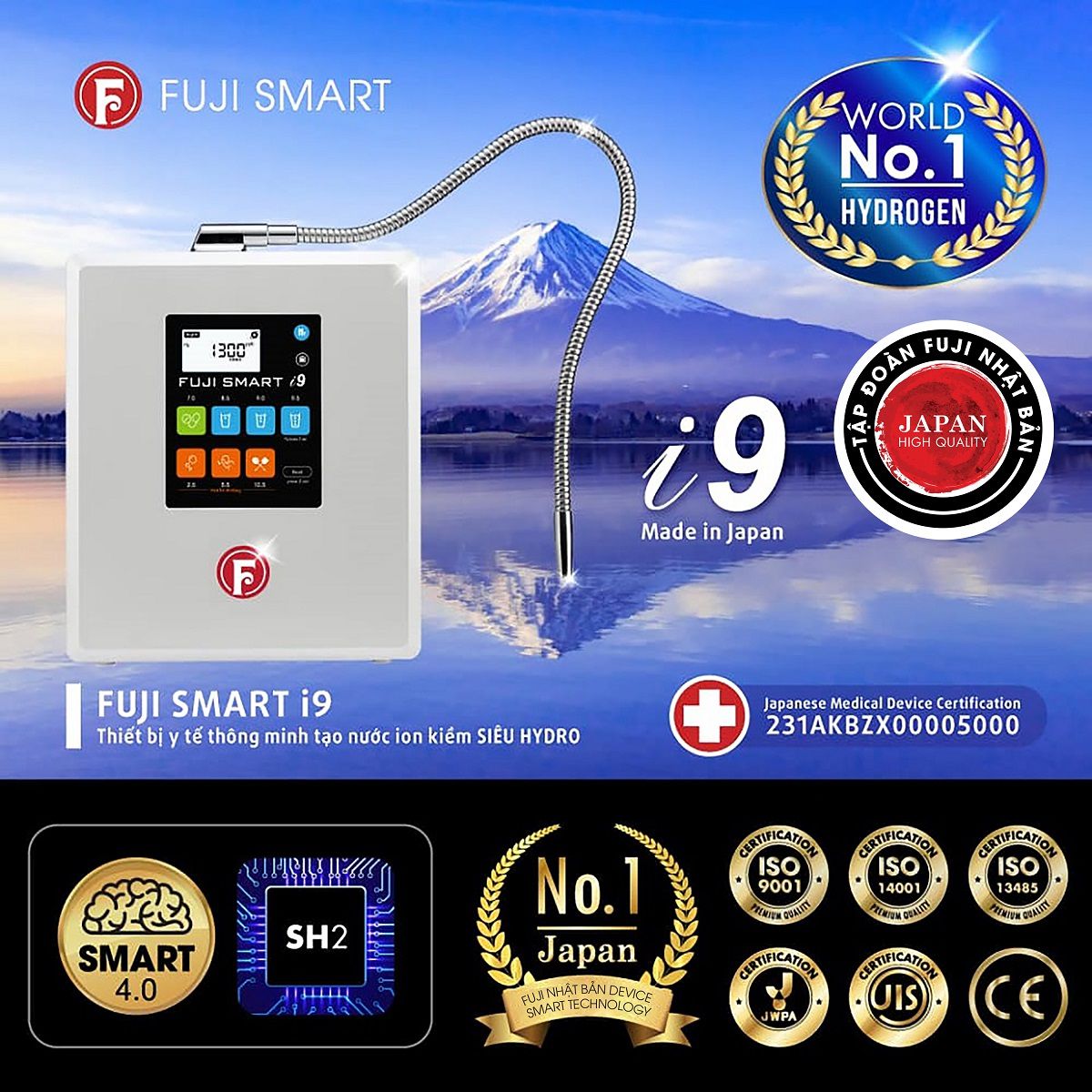 máy lọc nước điện giải ion kiềm fuji smart i9 tạo nước ion axit mạnh như thế nào