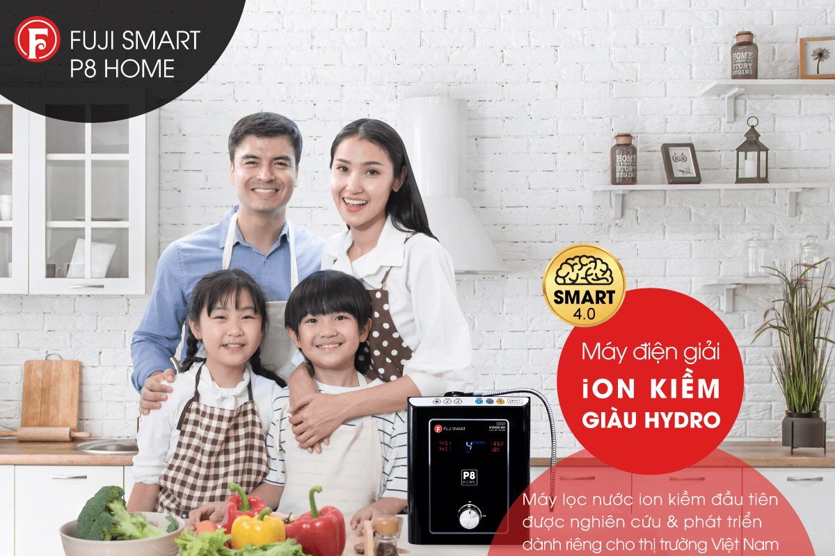 Máy lọc nước điện giải ion kiềm Fuji Smart P8 Home 