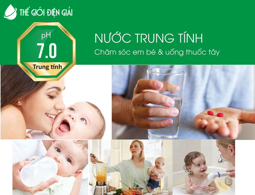 Nước lọc trung tính uống sau khi ăn no, uống thuốc tây