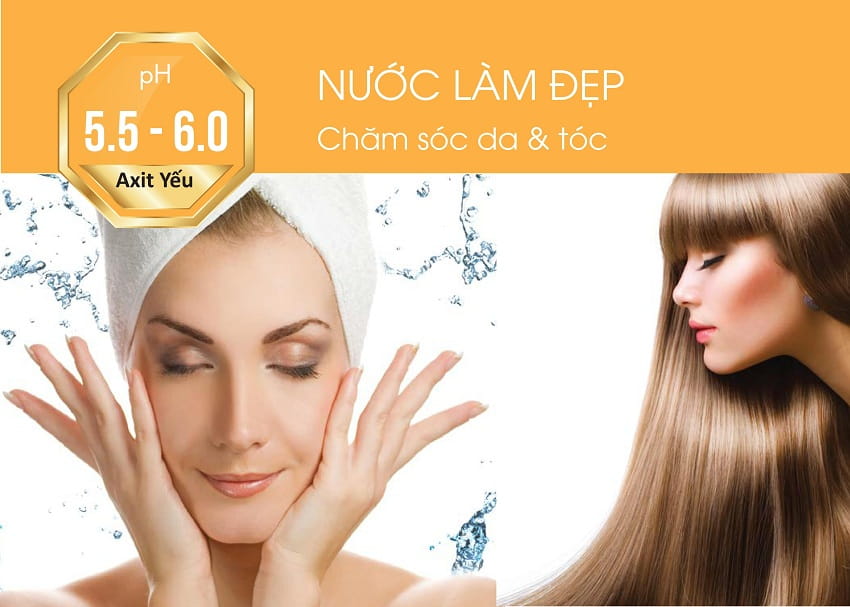 nước điện giải ion axit làm đẹp da tóc có thật sự đúng không