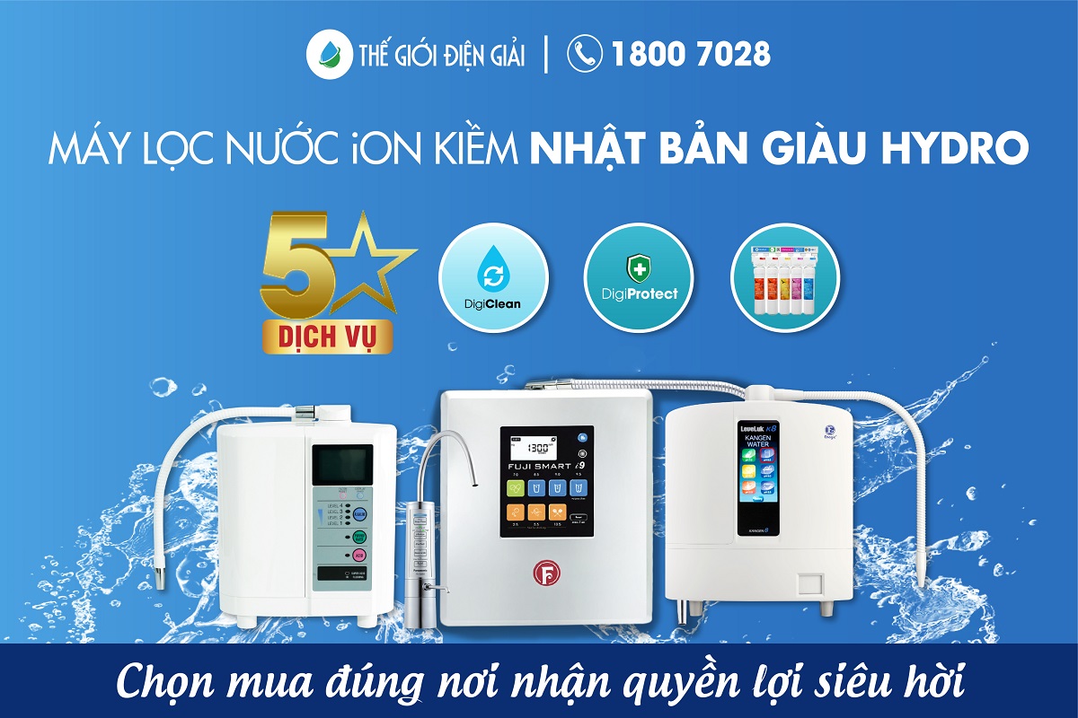 mua máy lọc nước điện giải ion kiềm Nhật Bản giàu Hydro loại nào ở đâu được quan tâm hơn bao giờ hết.