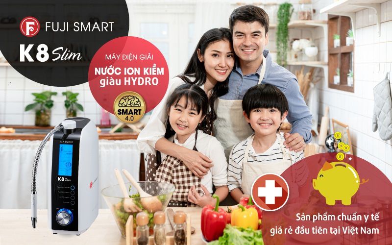 Máy lọc nước điện giải ion kiềm Fuji Smart K8 Slim có tốt không