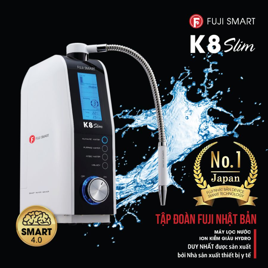 Máy lọc nước điện giải ion kiềm Fuji Smart K8 Slim có tốt không?