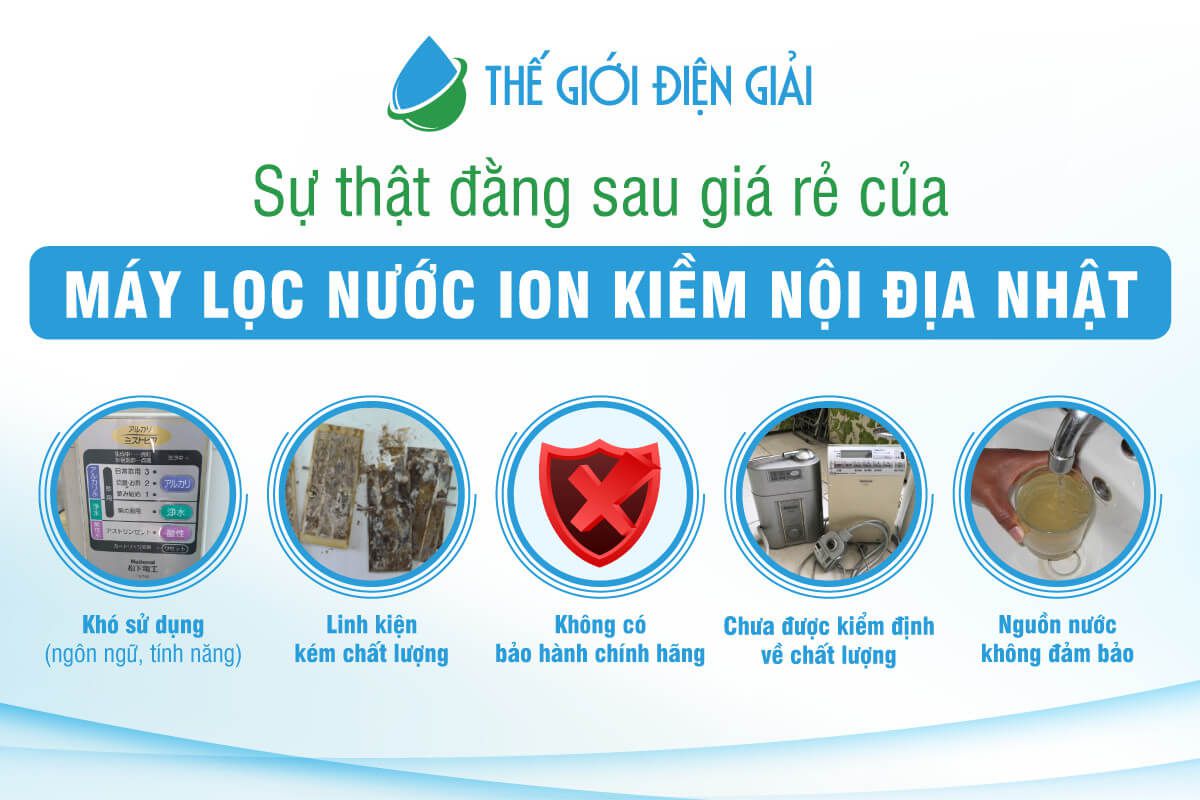 Máy lọc nước điện giải ion kiềm nội địa Nhật có tốt không?