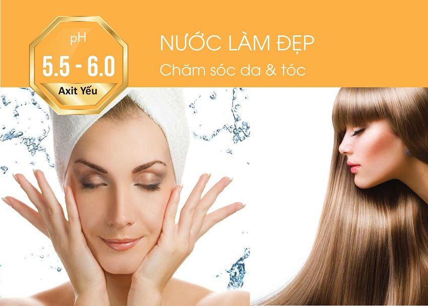 Công dụng làm đẹp của nước ion axit nhẹ