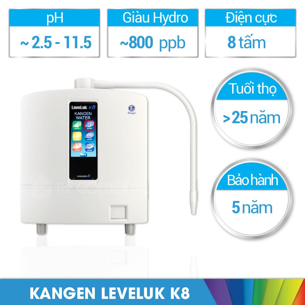 Máy lọc nước điện giải ion kiềm Kangen Enagic K8 chính hãng