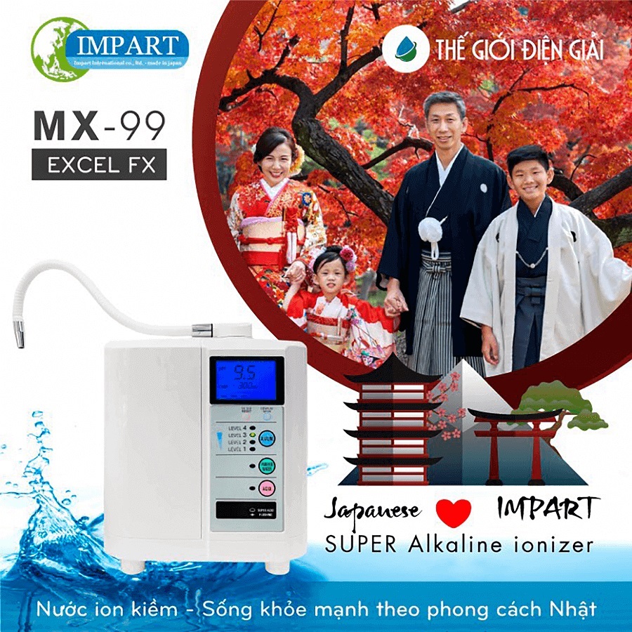 Máy lọc nước điện giải ion kiềm Impart Excel-FX (MX-99)