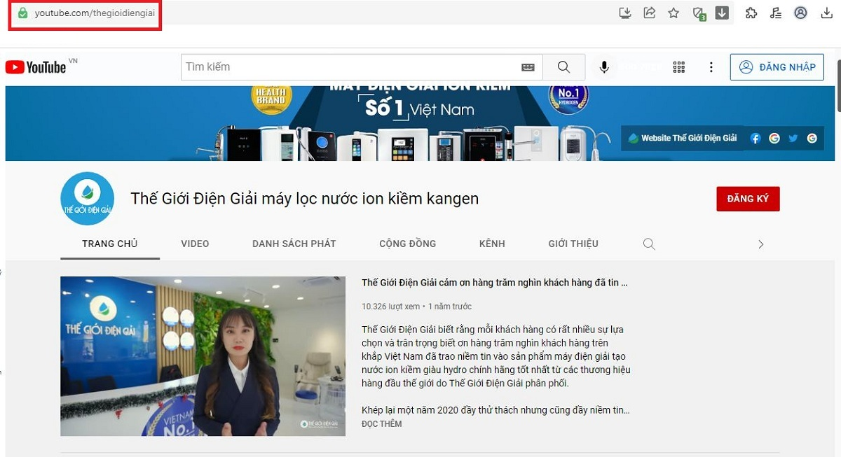 Hướng dẫn nhận diện kênh Youtube Thế Giới Điện Giải