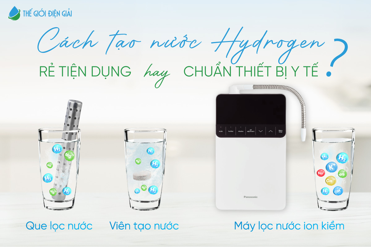 Những điều chưa biết về que lọc nước Hydrogen và viên tạo nước Hydrogen?