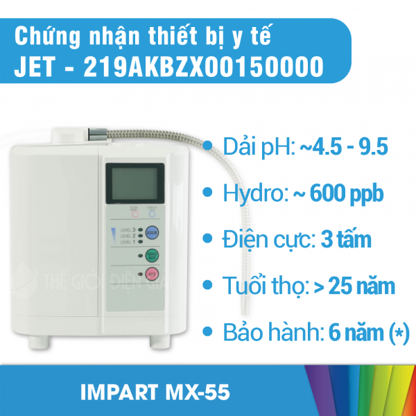 Máy lọc nước điện giải ion kiềm Impart Excel-SX MX-55)