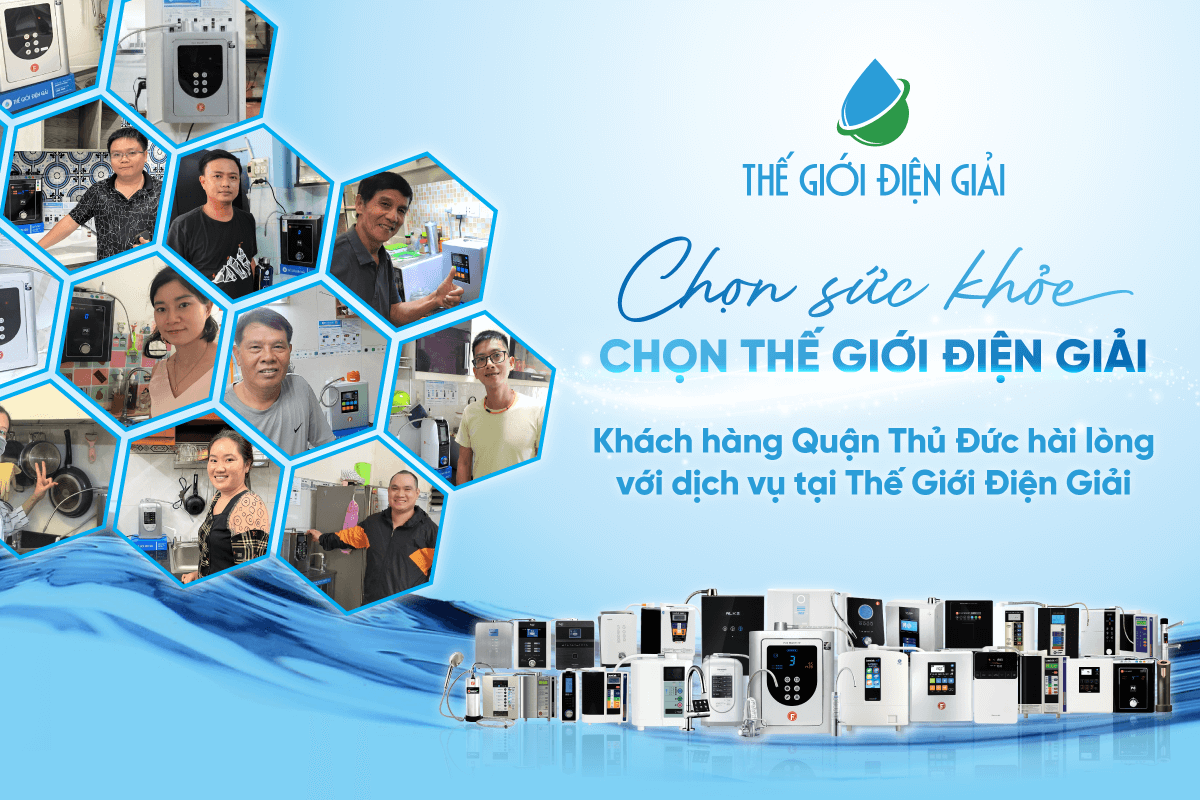Khách hàng tin chọn mua máy lọc nước điện giải ion kiềm Thủ Đức tại showroom của Thế Giới Điện Giải