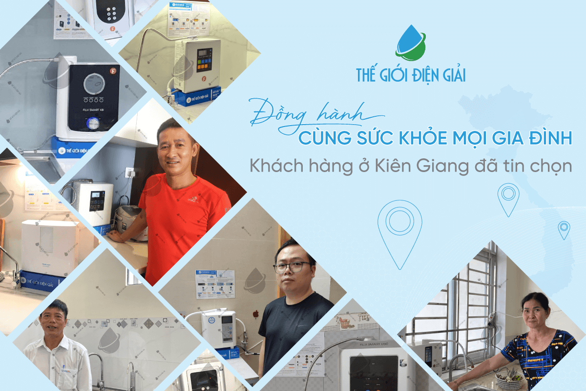 Khách hàng lắp đặt máy lọc nước điện giải ion kiềm Kiên Giang 