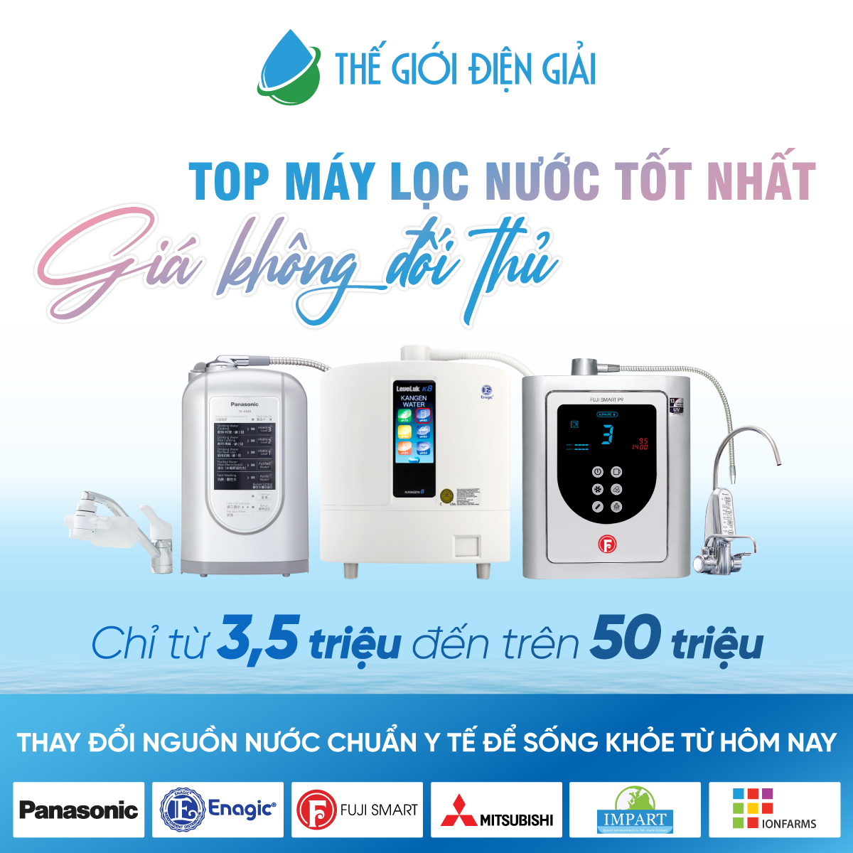 Thế Giới Điện Giải mang đến các dòng máy lọc nước tốt nhất trong mỗi tầm giá