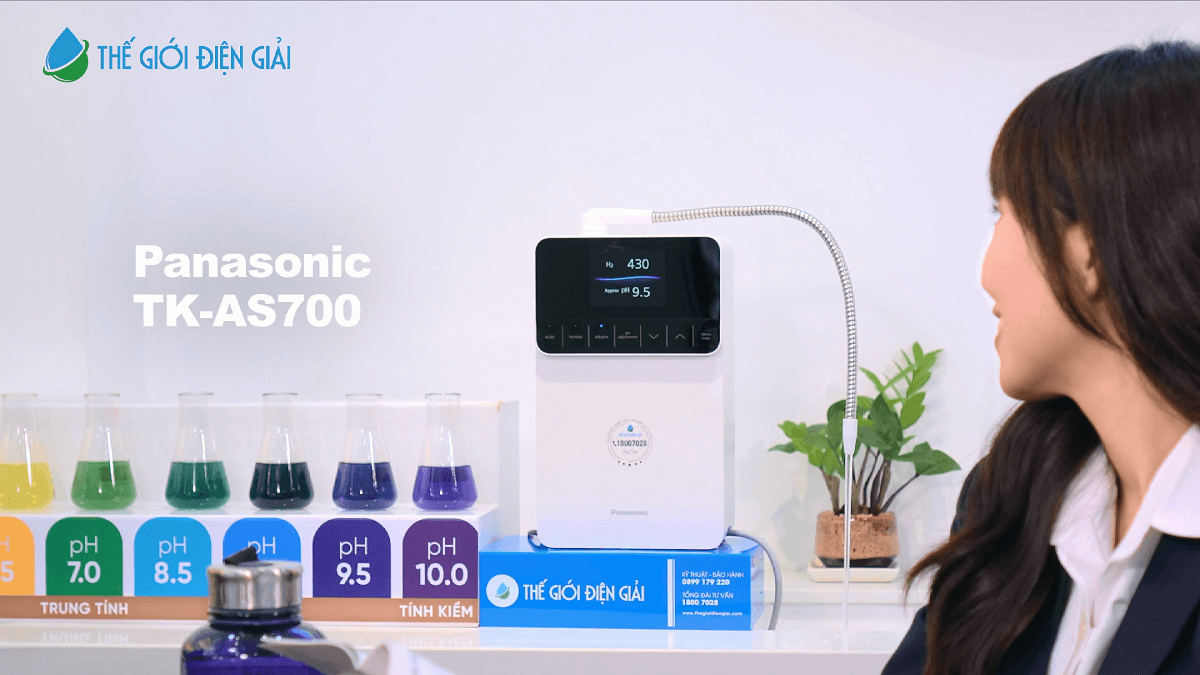 review máy lọc nước ion kiềm Panasonic TK-AS700 chi tiết