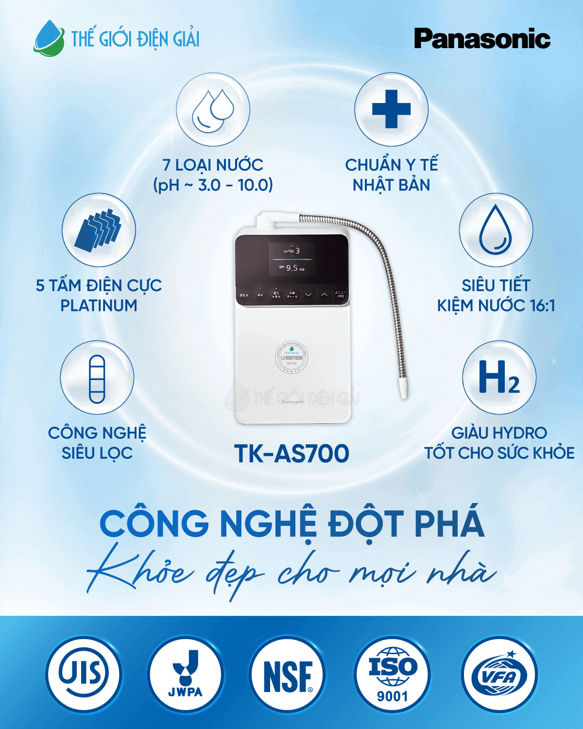 Máy lọc nước ion kiềm Panasonic TK-AS700 có tốt không?