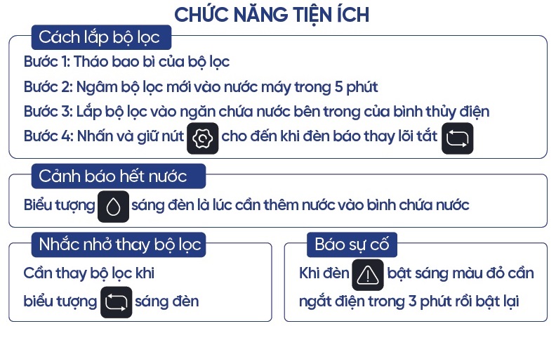 Cách sử dụng các chức năng tiện ích khác