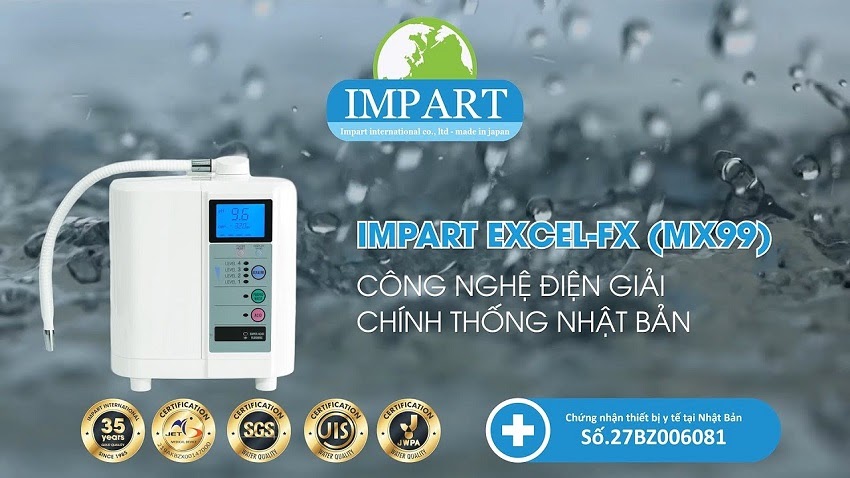 Máy lọc nước điện giải ion kiềm Impart Excel-FX (MX-99)