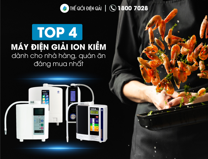 Top 4 máy điện giải ion kiềm dành cho nhà hàng, quán ăn đáng mua!