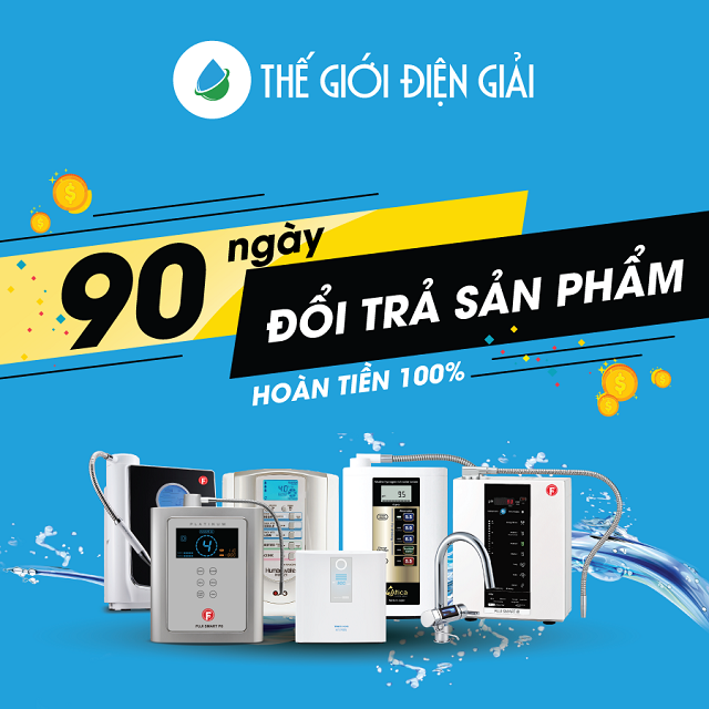 Khách hàng mua máy lọc nước hydrogen nếu không hài lòng về chất lượng sản phẩm có thể đổi hoặc trả lại sản phẩm và hoàn tiền 100%