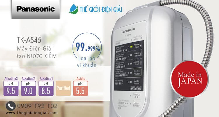 Máy lọc nước điện giải ion kiềm Panasonic TK AS45