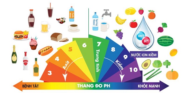 Nước ion kiềm có tính kiềm tự nhiên như rau xanh