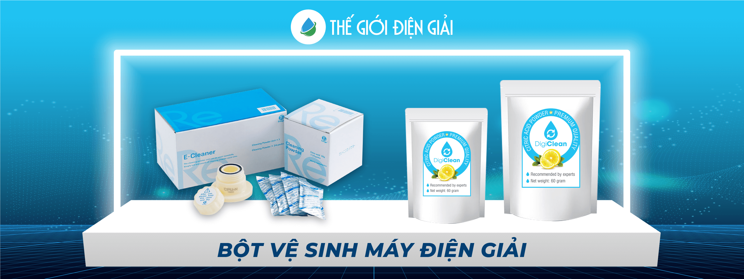 Bột vệ sinh máy lọc nước điện giải ion kiềm